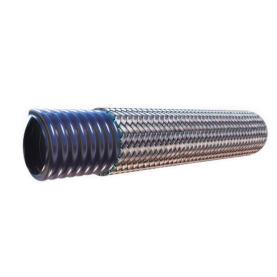 Picture of 04-SCB - Convoluted PTFE Hose with 304 Stainless Steel Braid - SCW/SCB