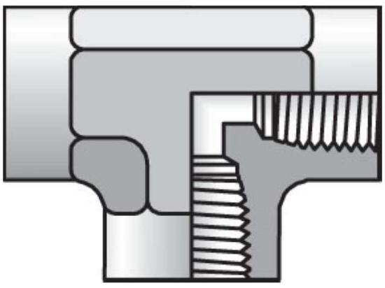 Picture of 1/4 MMO-SS BP - Pipe & Port Tee MMO