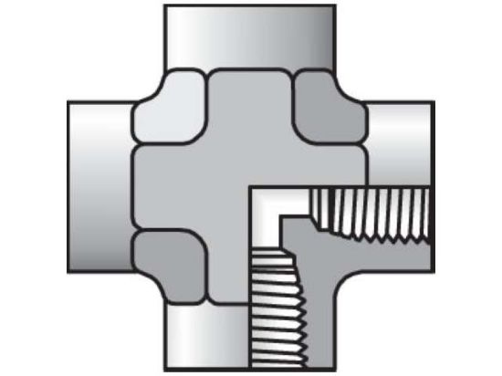 Picture of 1/2 KMMOO-B BP - Pipe & Port Cross KMMOO
