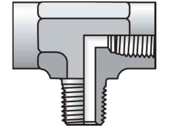 Picture of 1/2 MMS-B BP - Pipe & Port Tee MMS