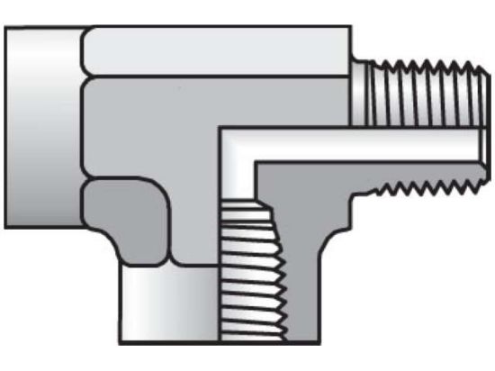 Picture of 1/8 MRO-B BP - Pipe & Port Tee MRO