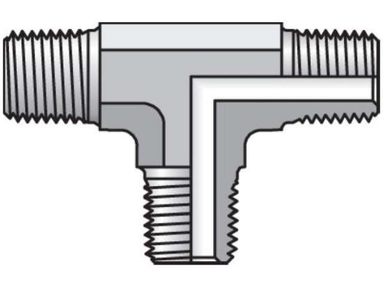Picture of 1/2 RRS-B BP - Pipe & Port Tee RRS