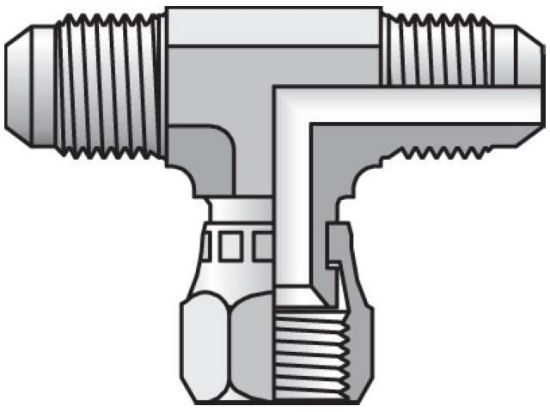 Picture of 4 S6X-SS BP - Triple-Lok 37° Tee S6X