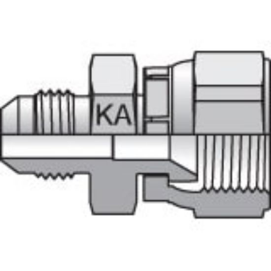 Picture of 4-4XHMKA6S - Komatsu 30° Flare, Metric Thread Adapters