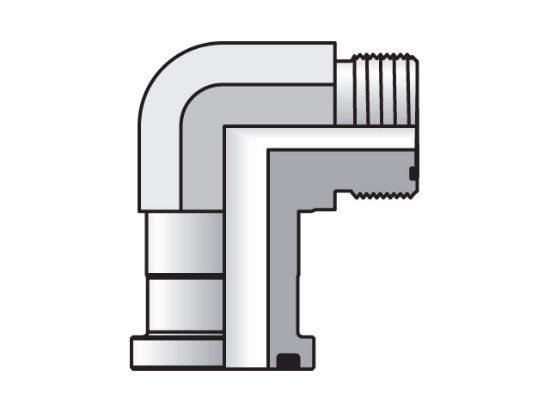 Picture of 24 LOEQ1-S FKM - Seal-Lok Flange 90° Flange Adapter LOEQ1