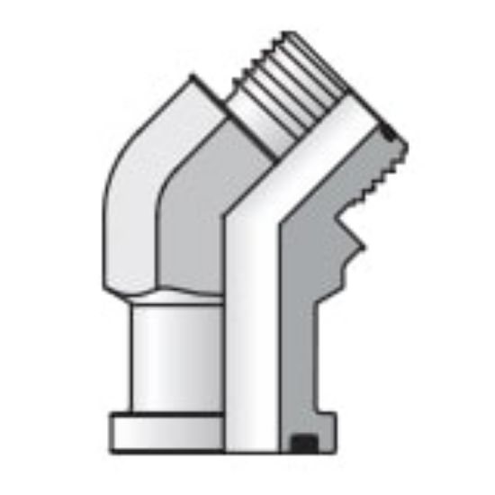 Picture of 12 LOVQ1-S - O-ring Face Seal, 37° Flare and Flareless Code 61 and 62 Flange Adapters