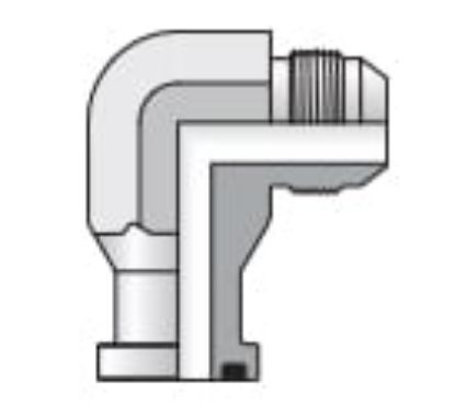 Picture of 12 XEQ1-S - O-ring Face Seal, 37° Flare and Flareless Code 61 and 62 Flange Adapters