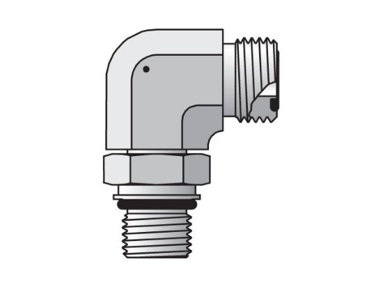 Picture of 12M27C87OMLOS - Seal-Lok ORFS 90° Elbow C87OMLO