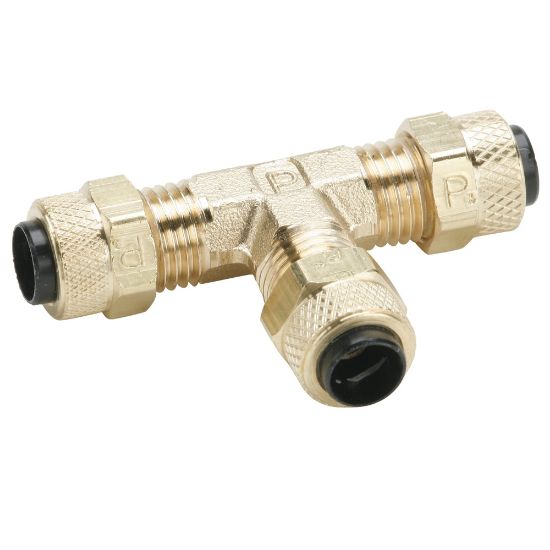Picture of 164P-4 - Brass Compression Fittings for Thermoplastic and Soft Metal Tubing - Poly-Tite.