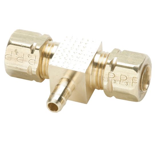 Picture of 233-6-6-4 - Brass Pneumatic Hose Barbs for Tubing, Dubl-Barb