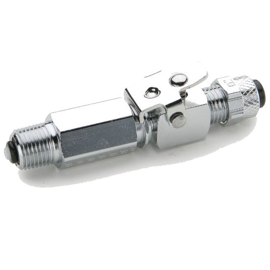 Picture of 398P-4-4 - Chrome plated brass couplers for thermoplastic and soft metal tubing, Poly-tite