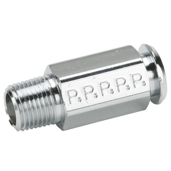 Picture of 391P-6-4 - Chrome plated brass couplers for thermoplastic and soft metal tubing, Poly-tite