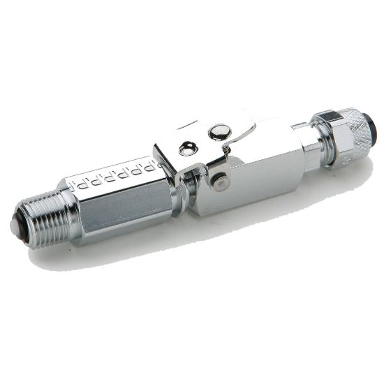 Picture of 398PD-4-4 - Chrome plated brass couplers for thermoplastic and soft metal tubing, Poly-tite