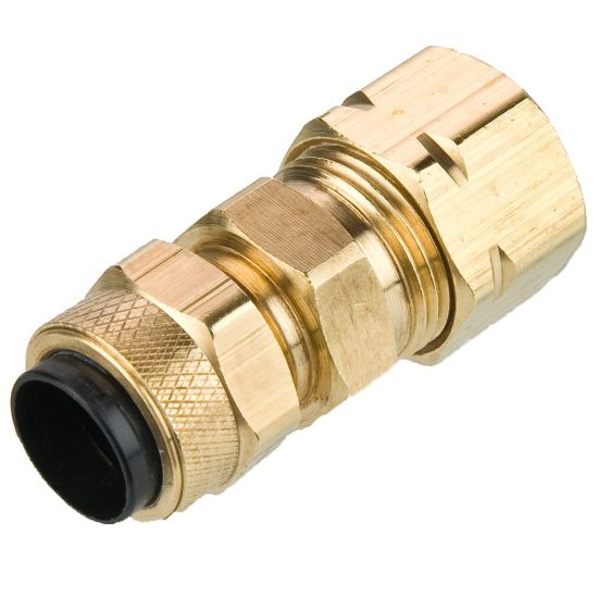 Picture of 62PCA-4 - Brass Compression Fittings for Thermoplastic and Soft Metal Tubing - Poly-Tite.