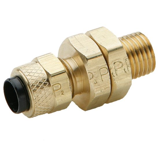 Picture of 62PTBH-6 - Brass Compression Fittings for Thermoplastic and Soft Metal Tubing - Poly-Tite.