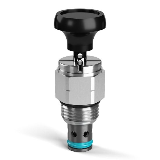 Picture of DL081T - 2 Position, 2 Way Normally Closed Poppet Type Manual Valve