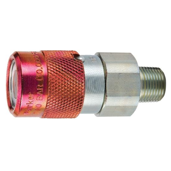 Picture of FH-371-6MP - High Pressure, HTMA, Non-Spill, Flat Face Quick Couplings with Sleeve Lock - FH Series