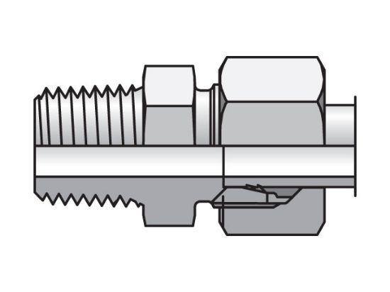 Picture of GE08S1/4NPTCF - EO/EO-2 Straight, Male Connector - GE-NPT