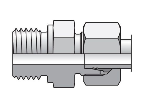 Picture of GE10LMCF - EO/EO-2 Straight, Male Connector - GE-M