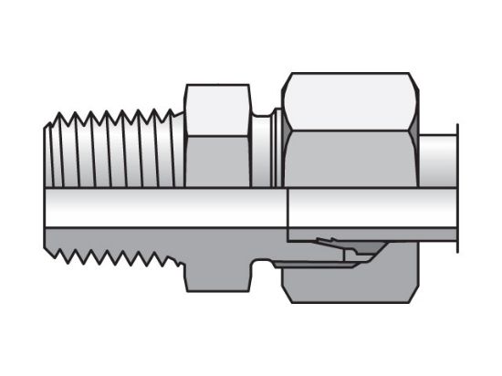 Picture of GE10SRCF - EO/EO-2 Straight, Male Connector - GE-R