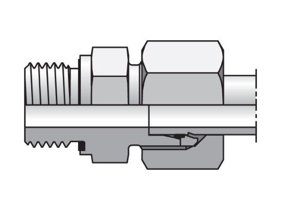 Picture of GE10SR1/2EDCF - EO/EO-2 Straight, Male Connector - GE-R-ED