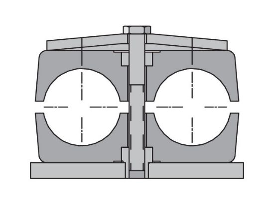 Picture of H5205/205-PP - Inch Standard Twin Series 100R1 Hose Clamp Halves