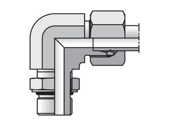 Picture of WEE12L9/16UNFCF - EO/EO-2 90° Elbow, Adjustable - WEE-UNF