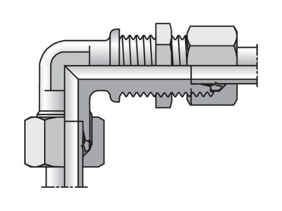 Picture of WSV06SCF - EO/EO-2 90° Elbow, Bulkhead Union - WSV