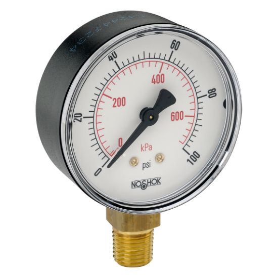 Picture of 25-100-2000-psi/kPa - 100 Series Acrylonitrile Butadiene Styrene (ABS) and Steel Case Dry Pressure Gauges