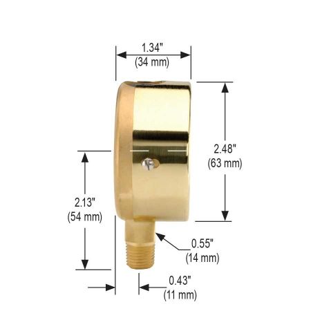 Picture for category 300 Series Brass Case Liquid Filled Pressure Gauges