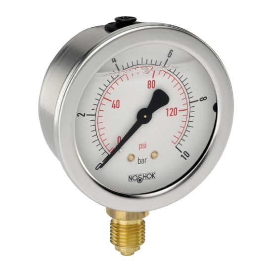 Picture of 25-901-160-bar/psi-G1/4 - 900 Series Acrylonitrile Butadiene Styrene (ABS) and Stainless Steel Liquid Filled Pressure Gauges