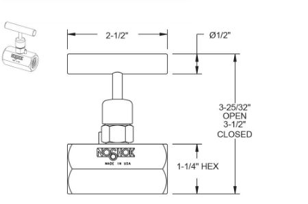 Picture for category 500 Series Standard Needle Valves with Soft Seat